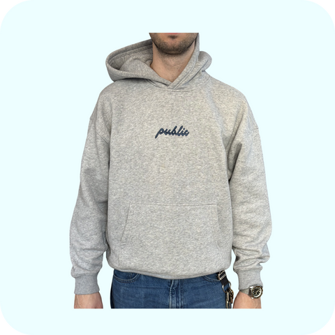 Hoodie Café Public - Gris