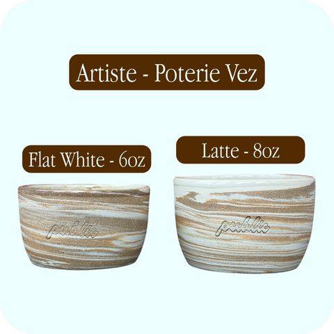 Tasses Café Public x Poterie Vez (Brune)