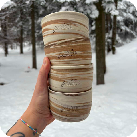 Tasses Café Public x Poterie Vez (Brune)