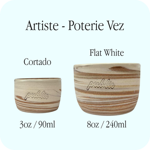 Tasses Café Public x Poterie Vez (Brune)