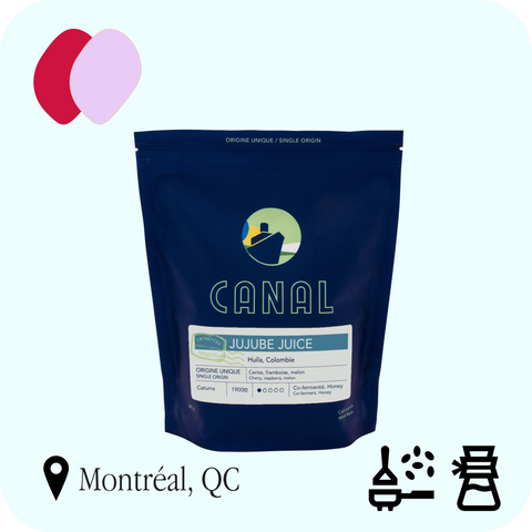 Canal - Jujube Juice, Colombie — sac de café 300 g, torréfié à Montréal, QC