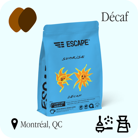 Escape – Sunrise Espresso Décaf, café torréfié à Montréal, QC