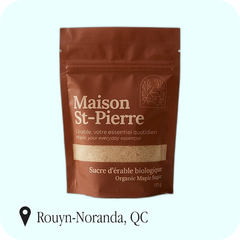 Maison St-Pierre - Sucre d'érable biologique — sachet de 130 g, Rouyn-Noranda (QC)