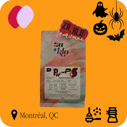 Za & Klo - De Profundis, édition Halloween 2026, sac de 225 g, profils Fruité et Acidulé, recommandé en filtre découverte et espresso